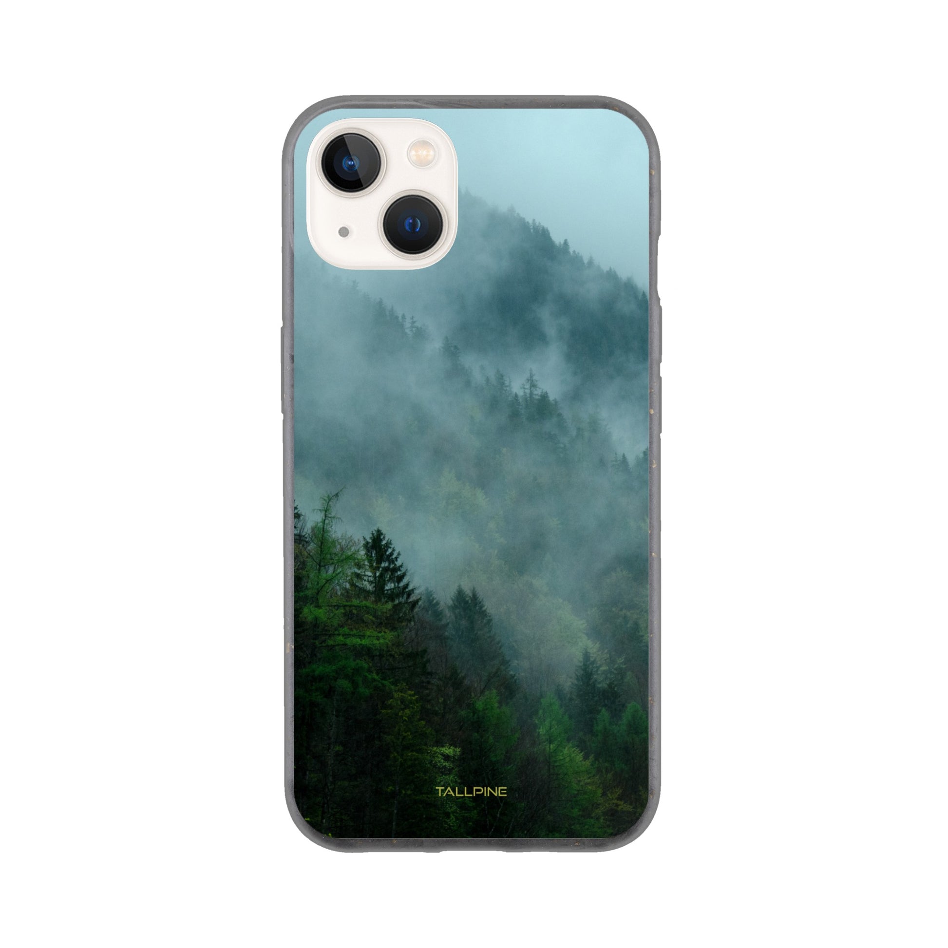 Misty Forest - Eco Case iPhone 13 - Tallpine Cases | Sustainable and Eco-Friendly Phone Cases - Blue Forest Green Nature