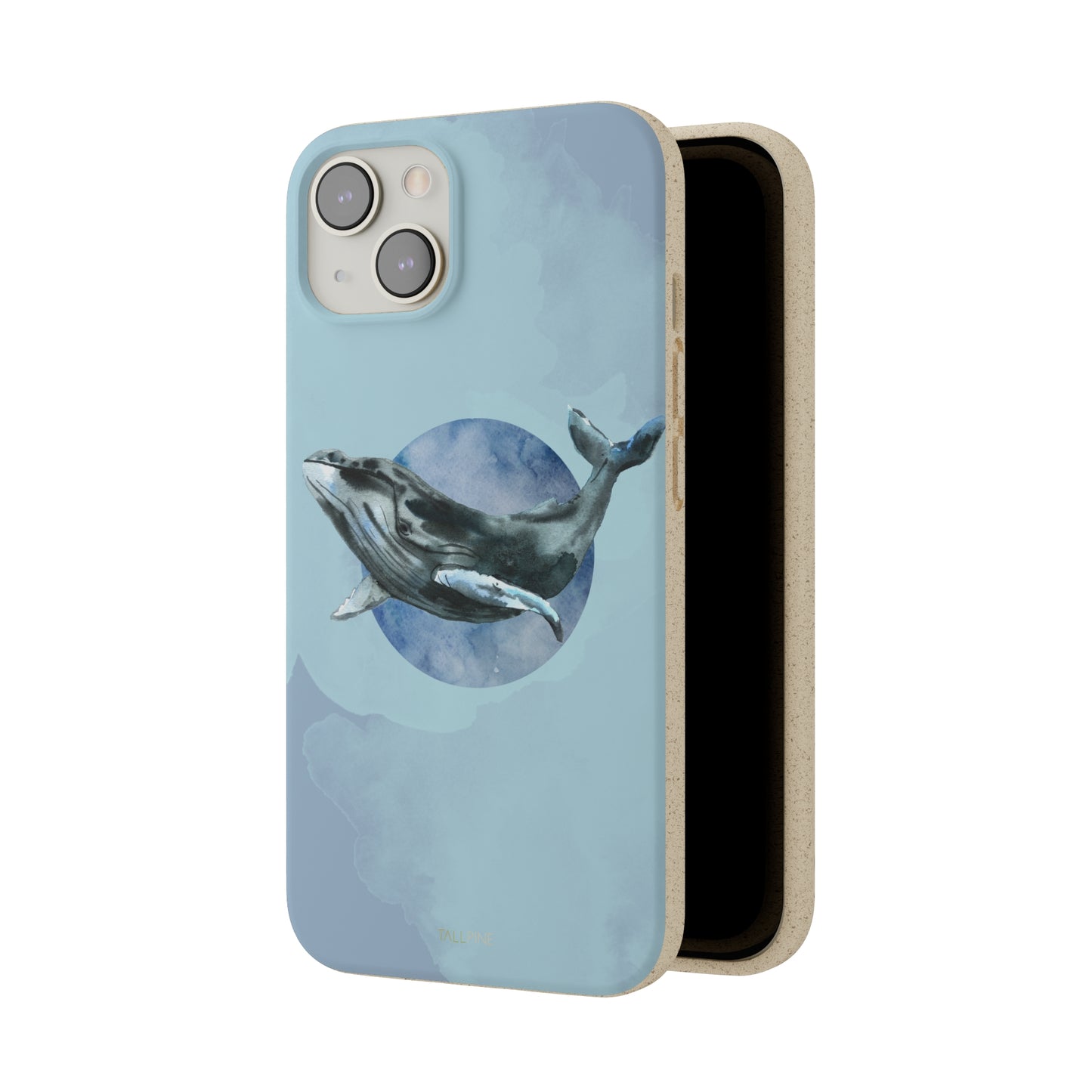 Watercolor Whale - Eco Case - Tallpine Cases | Sustainable and Eco-Friendly - Animals Blue Sealife