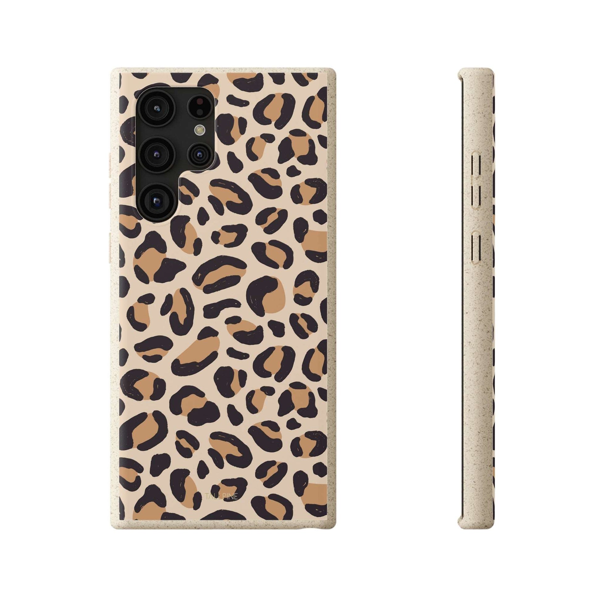 Beige Leopard - Eco Case Samsung Galaxy S22 Ultra - Tallpine | Sustainable and Eco-Friendly Phone Cases - Abstract Leopard print