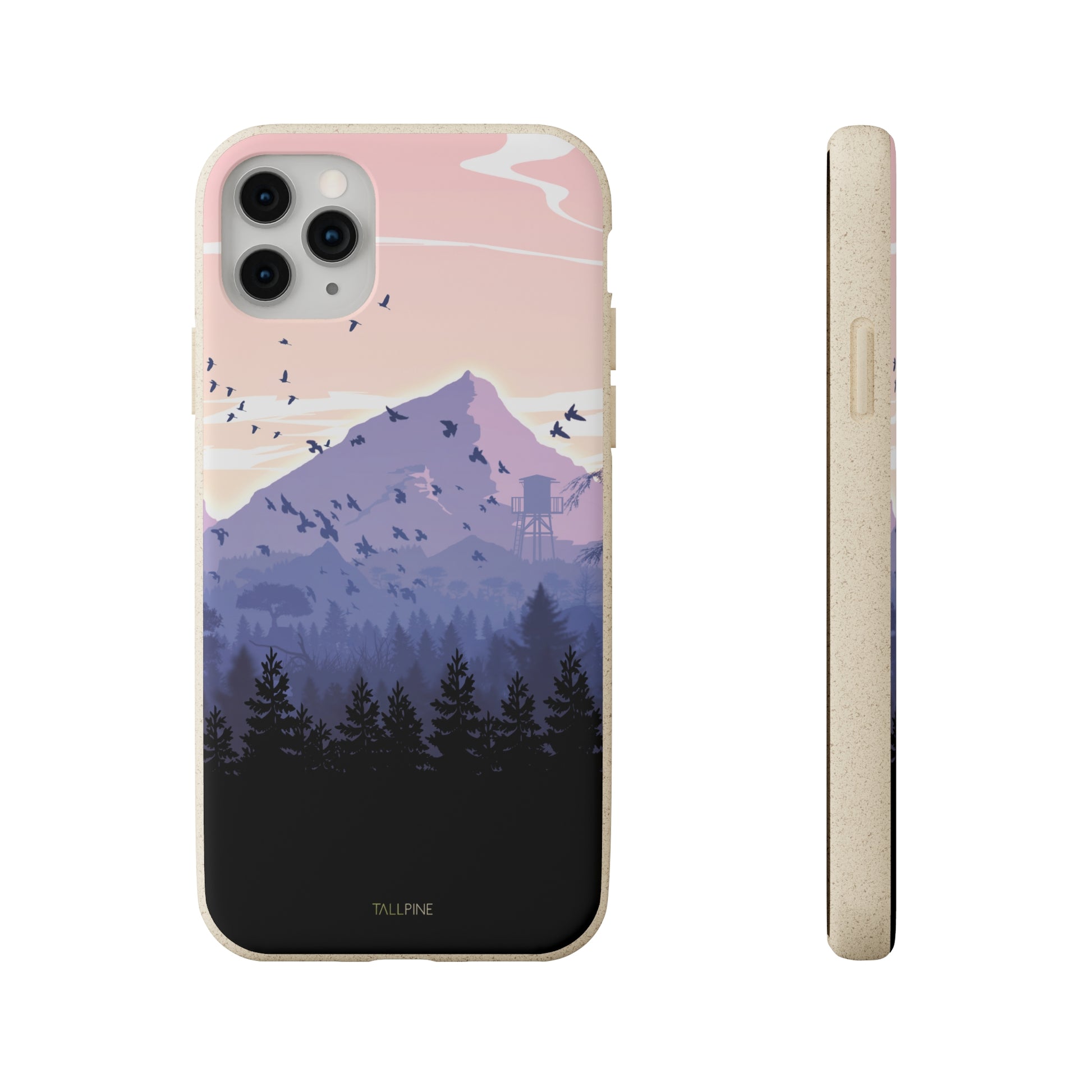 Pink Forest - Eco Case iPhone 11 Pro Max - Tallpine Cases | Sustainable and Eco-Friendly - Forest Mountain Nature Pink