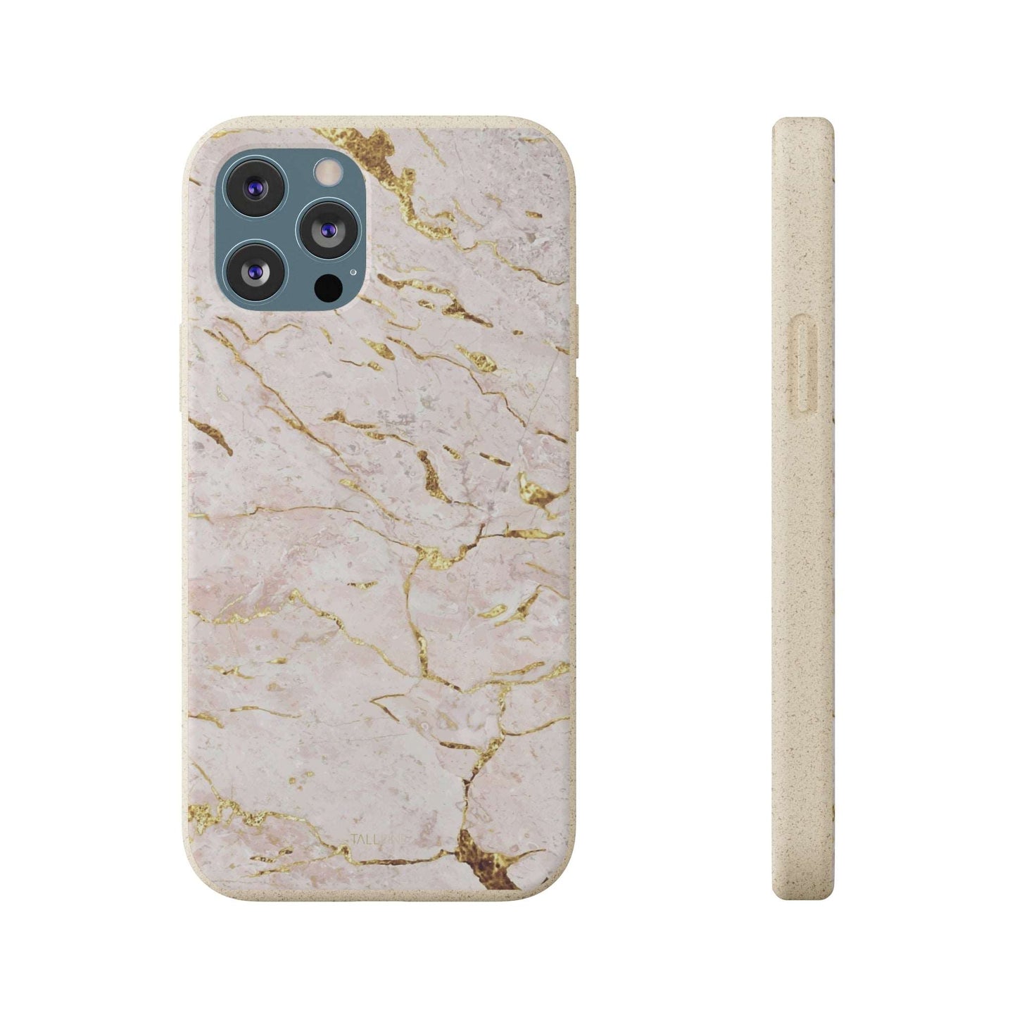Golden Vanilla Marble - Eco Case iPhone 12 Pro Max - Tallpine Cases | Sustainable and Eco-Friendly - Abstract Marble White
