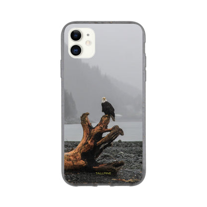 Perched Eagle - Eco Case iPhone 11 - Tallpine Cases | Sustainable and Eco-Friendly Phone Cases - Animals Birds Gray New