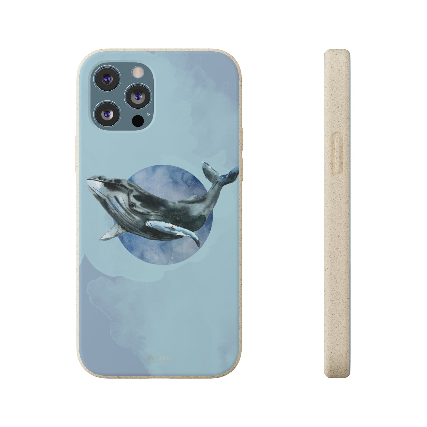 Watercolor Whale - Eco Case iPhone 12 Pro Max - Tallpine Cases | Sustainable and Eco-Friendly - Animals Blue Sealife