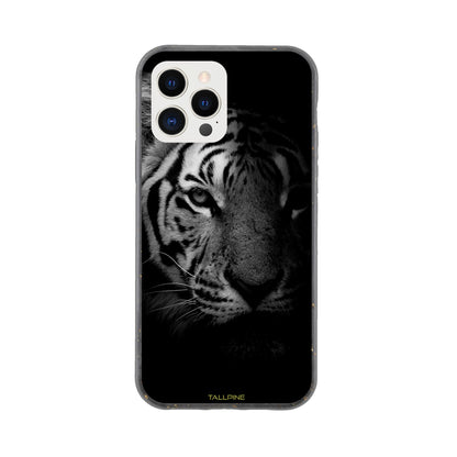 Tiger Black & White - Eco Case iPhone 12 Pro - Tallpine Cases | Sustainable and Eco-Friendly - Animals Black Tiger