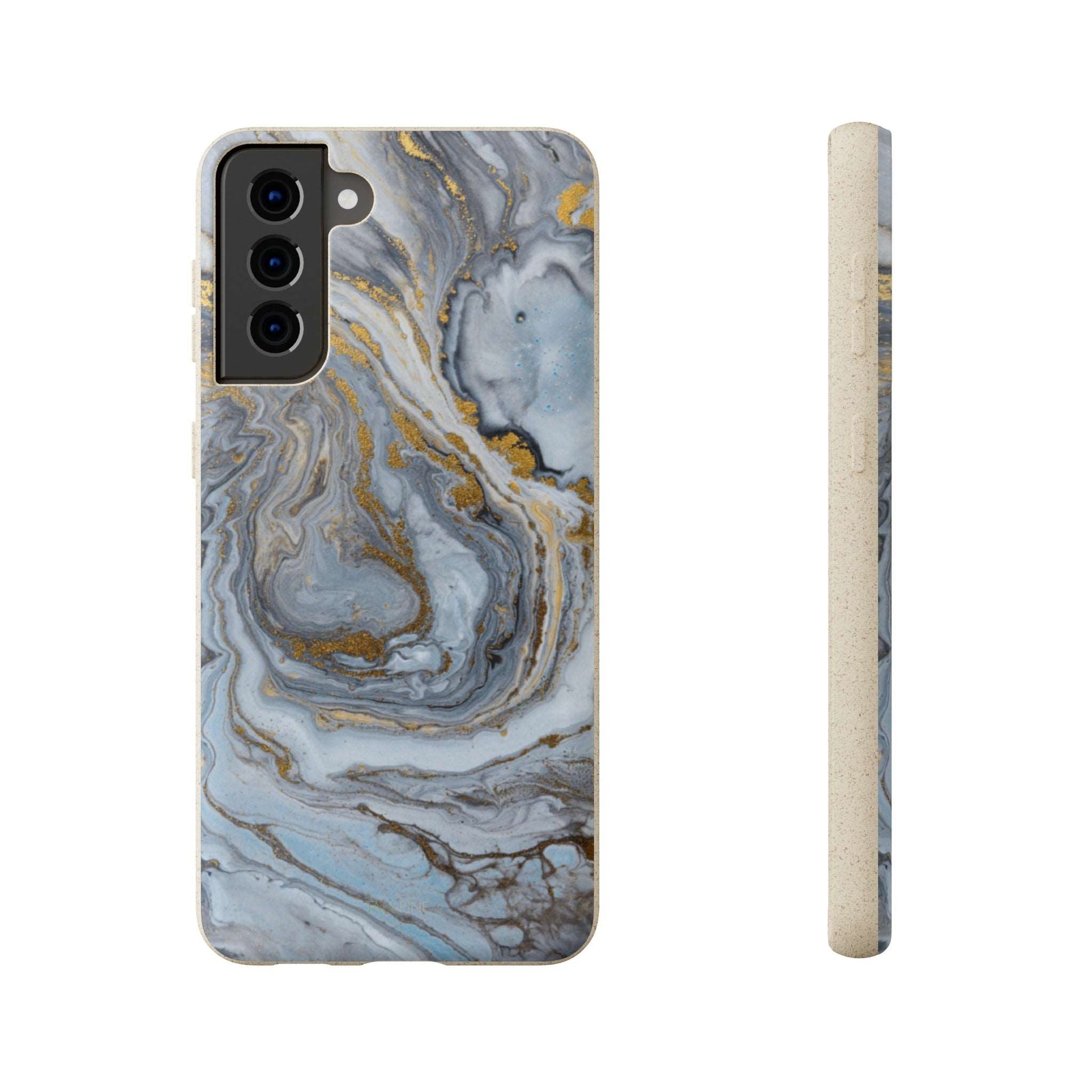 Chrome Marble - Eco Case Samsung Galaxy S21 Plus - Tallpine Cases | Sustainable and Eco-Friendly - Abstract Blue Marble