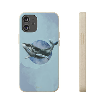 Watercolor Whale - Eco Case iPhone 12 Mini - Tallpine Cases | Sustainable and Eco-Friendly - Animals Blue Sealife