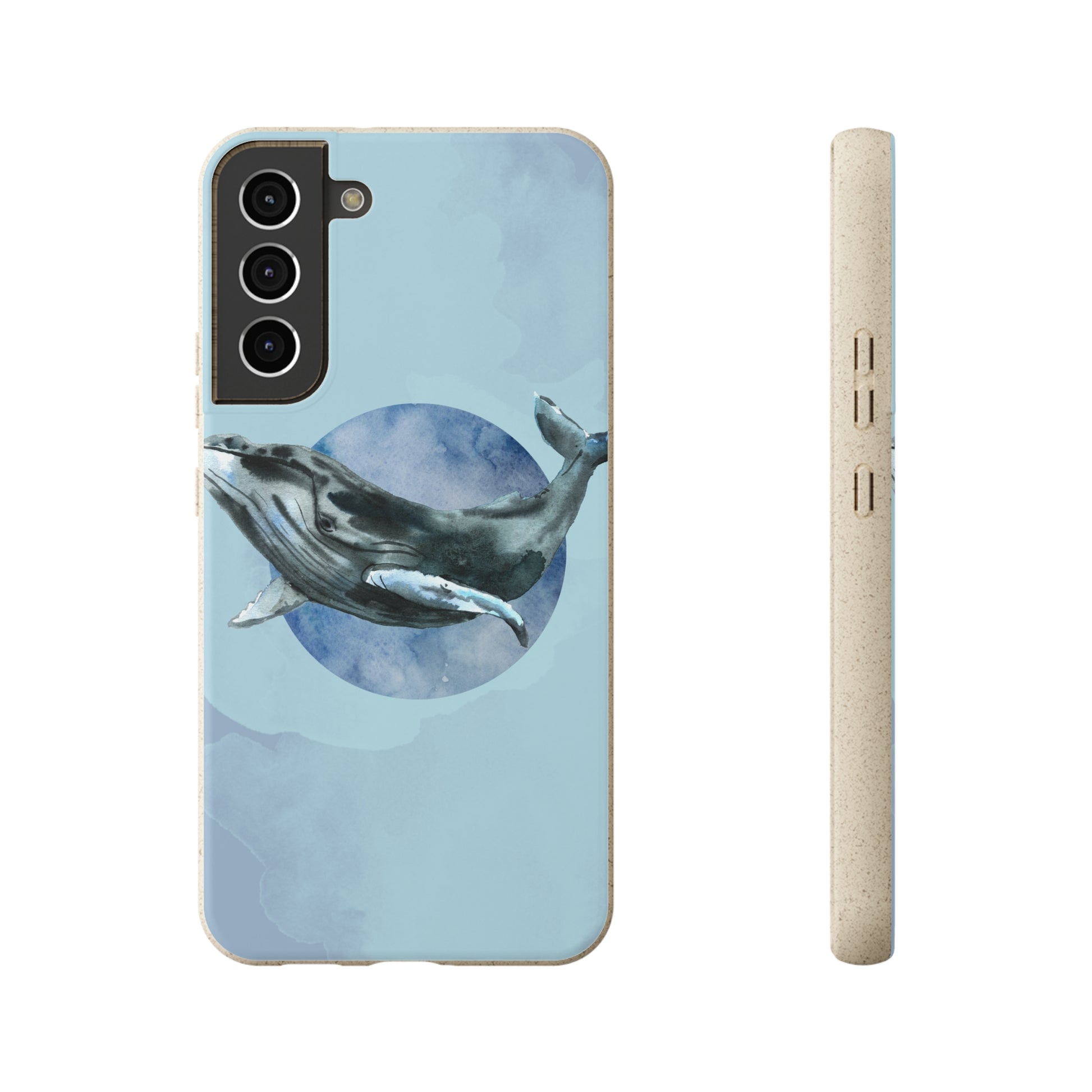 Watercolor Whale - Eco Case Samsung Galaxy S22 Plus - Tallpine Cases | Sustainable and Eco-Friendly - Animals Blue Sealife