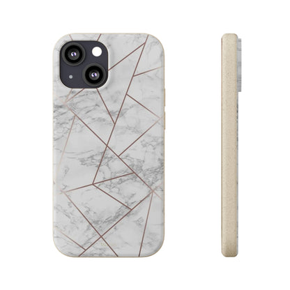 Faded Gold Marble - Eco Case iPhone 13 Mini - Tallpine Cases | Sustainable and Eco-Friendly - Abstract Gray Marble