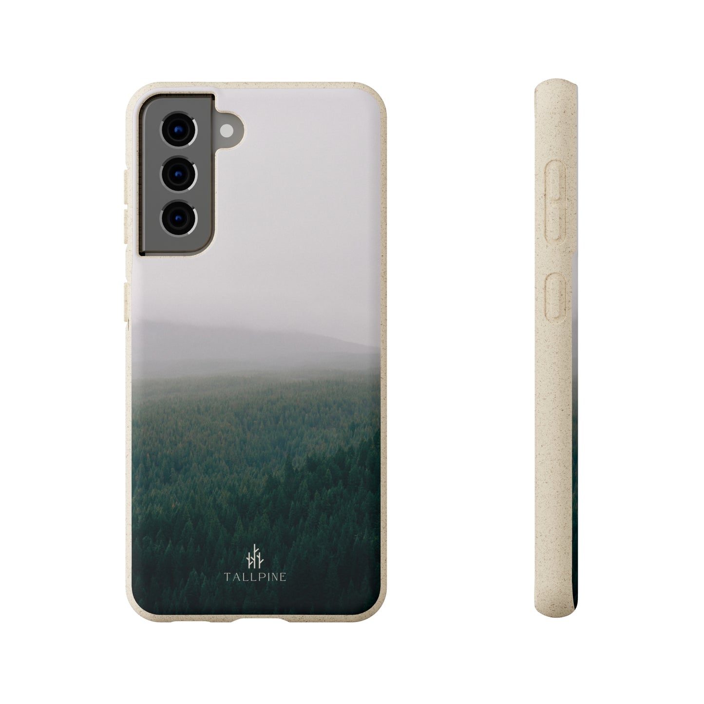 Good Morning Forest - Eco Case Samsung Galaxy S21 - Tallpine | Sustainable and Eco-Friendly Phone Cases - Forest Green Nature white