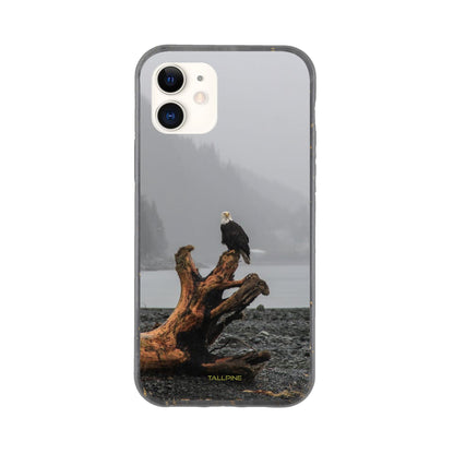 Perched Eagle - Eco Case iPhone 12 - Tallpine Cases | Sustainable and Eco-Friendly Phone Cases - Animals Birds Gray New