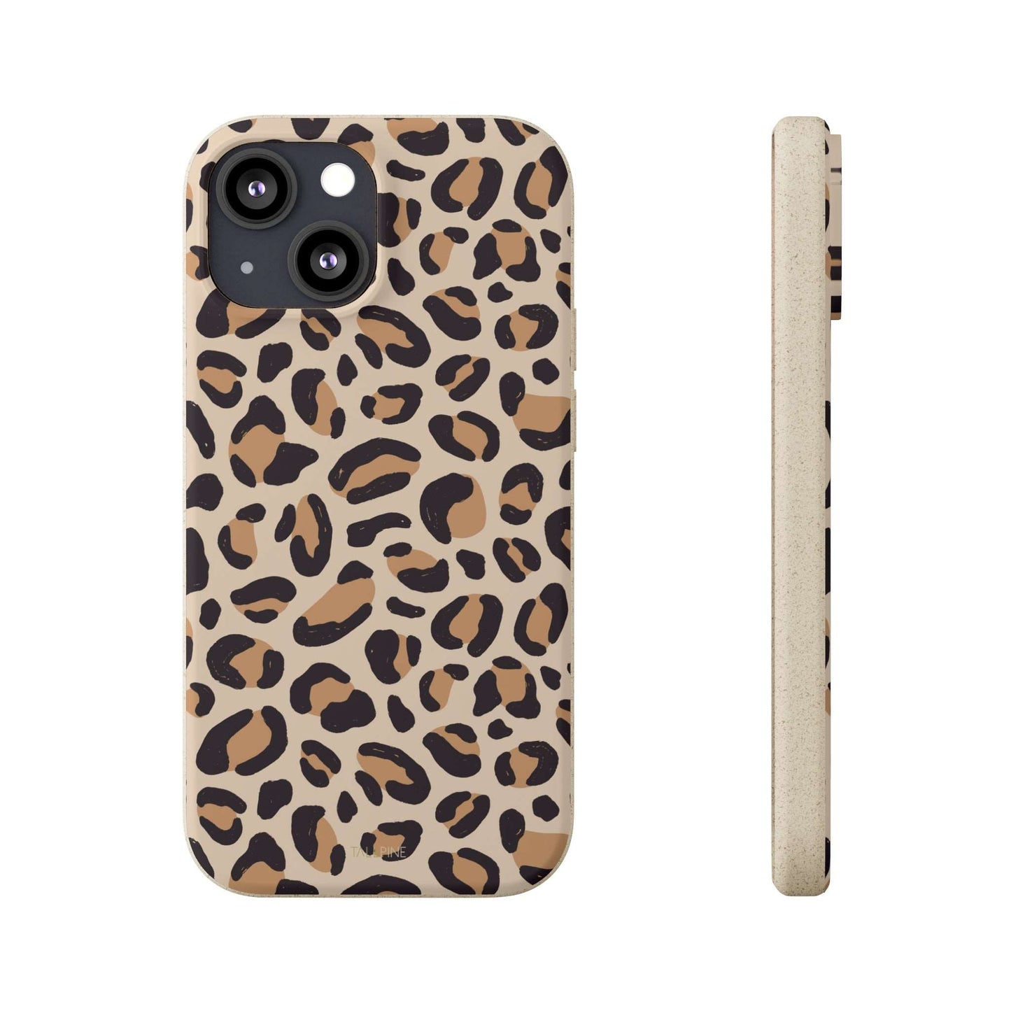 Beige Leopard - Eco Case iPhone 13 Mini - Tallpine | Sustainable and Eco-Friendly Phone Cases - Abstract Leopard print