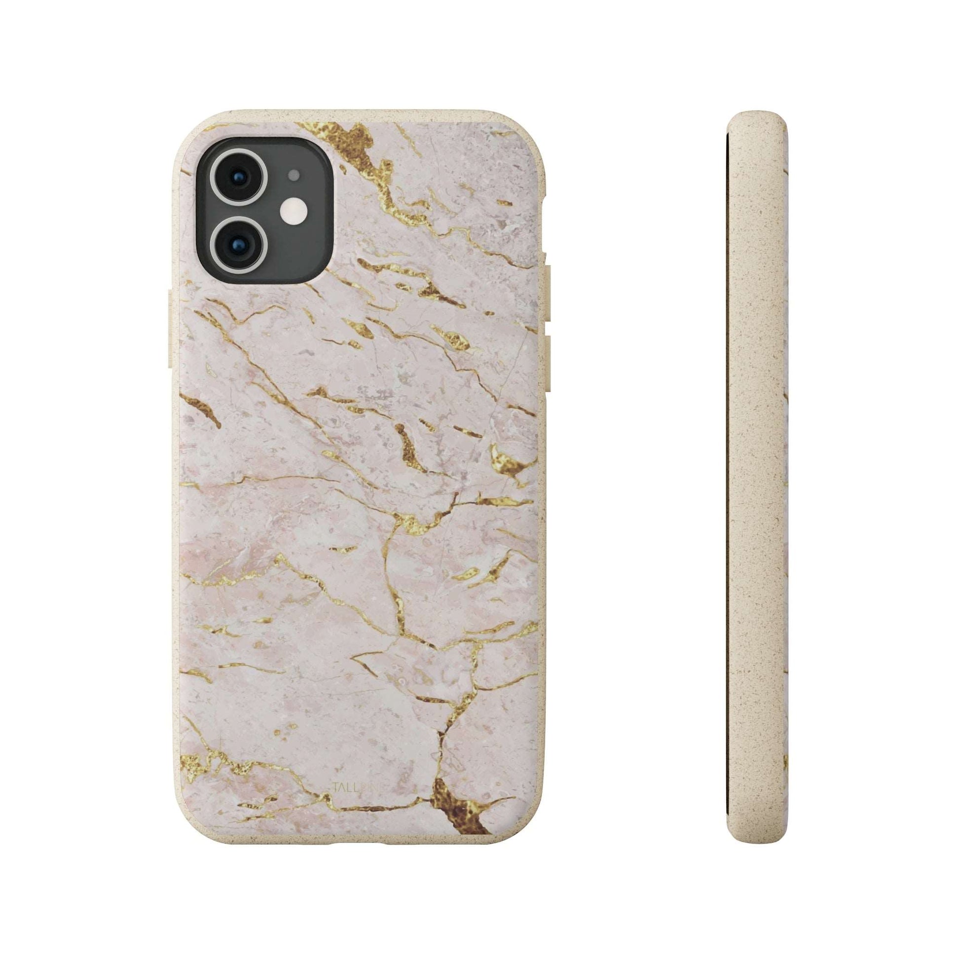 Golden Vanilla Marble - Eco Case iPhone 11 - Tallpine Cases | Sustainable and Eco-Friendly - Abstract Marble White