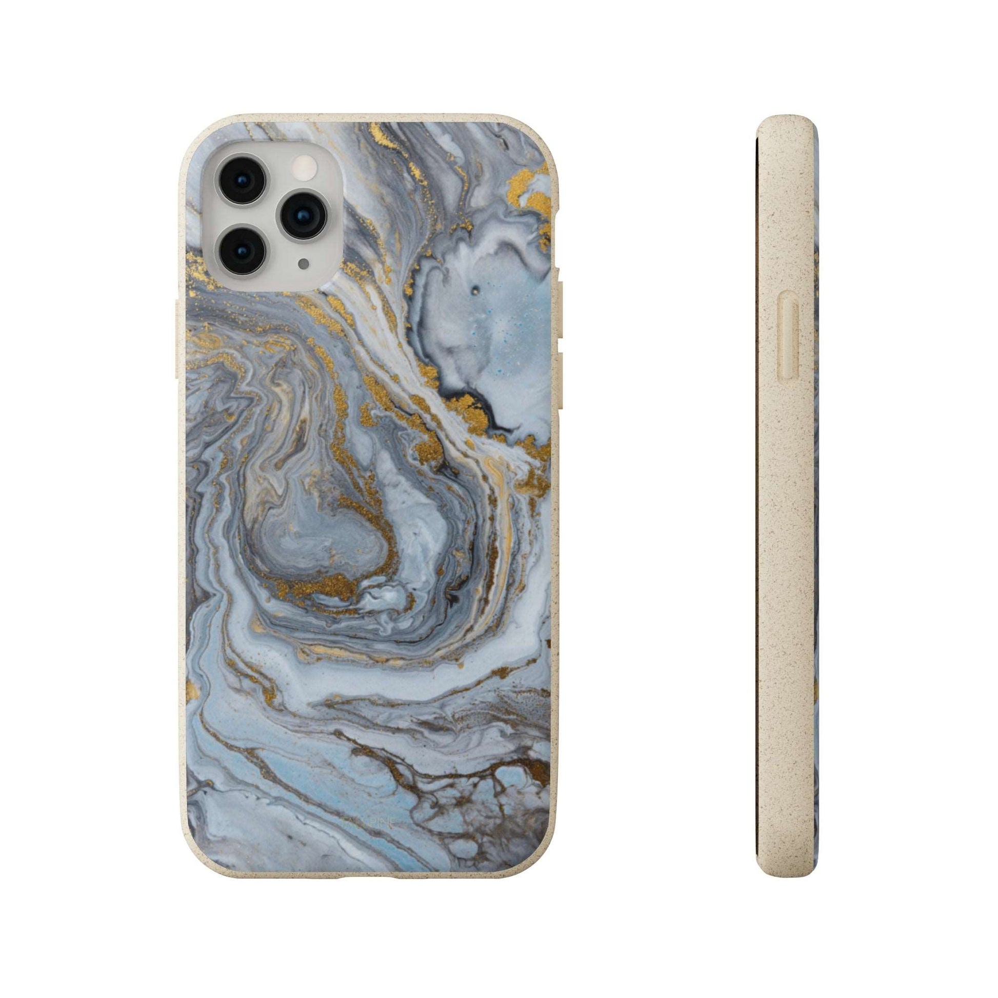 Chrome Marble - Eco Case iPhone 11 Pro Max - Tallpine Cases | Sustainable and Eco-Friendly - Abstract Blue Marble