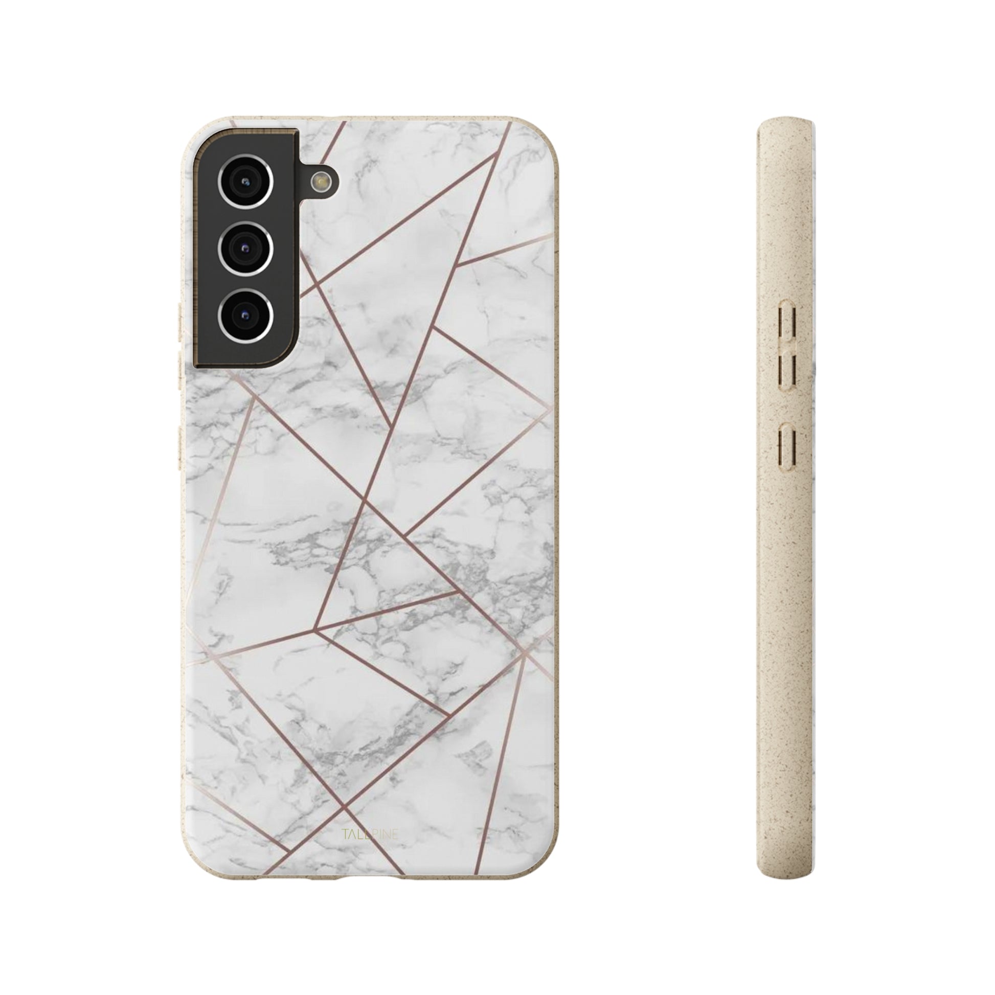 Faded Gold Marble - Eco Case Samsung Galaxy S22 Plus - Tallpine Cases | Sustainable and Eco-Friendly - Abstract Gray Marble