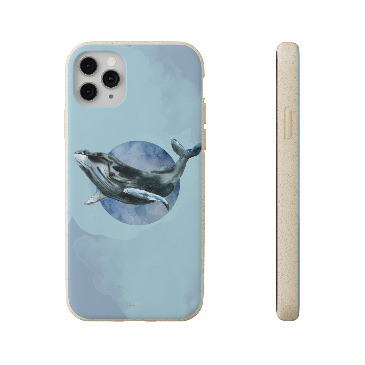 Watercolor Whale - Eco Case iPhone 11 Pro Max - Tallpine Cases | Sustainable and Eco-Friendly - Animals Blue Sealife