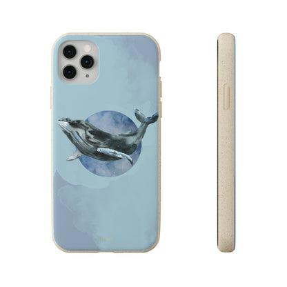 Watercolor Whale - Eco Case iPhone 11 Pro Max - Tallpine Cases | Sustainable and Eco-Friendly - Animals Blue Sealife