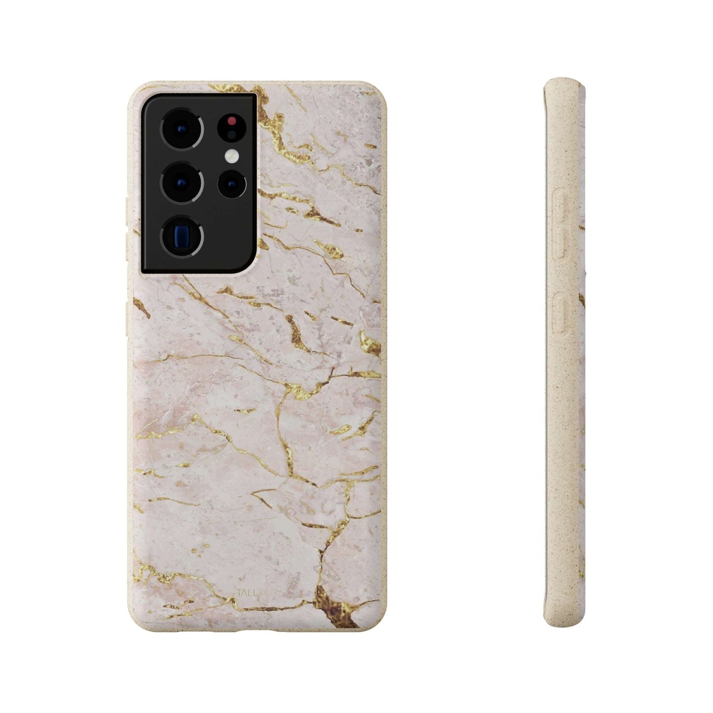 Golden Vanilla Marble - Eco Case Samsung Galaxy S21 Ultra - Tallpine Cases | Sustainable and Eco-Friendly - Abstract Marble White