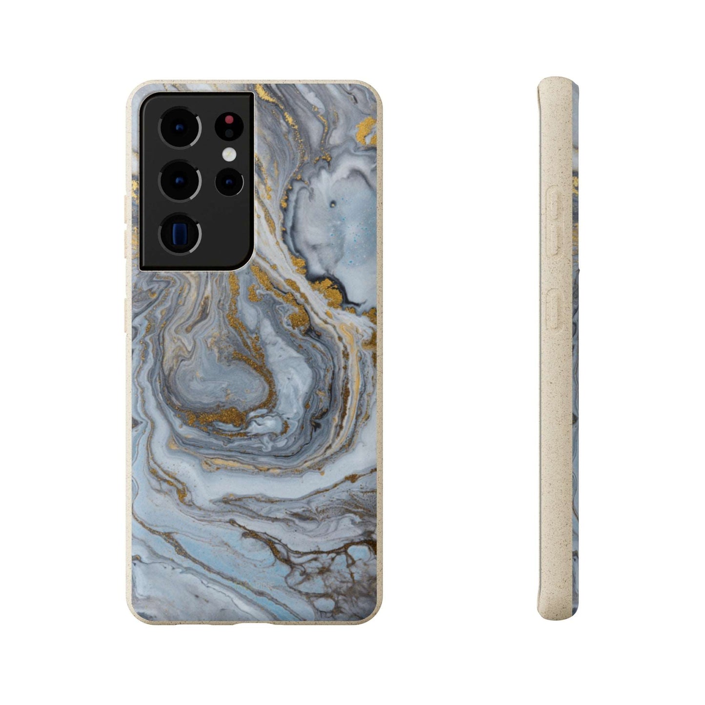 Chrome Marble - Eco Case Samsung Galaxy S21 Ultra - Tallpine Cases | Sustainable and Eco-Friendly - Abstract Blue Marble