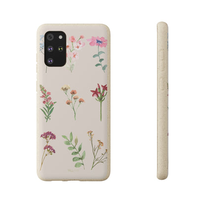 Watercolor Flowers - Eco Case Samsung Galaxy S20+ - Tallpine Cases | Sustainable and Eco-Friendly - Beige Flowers Nature