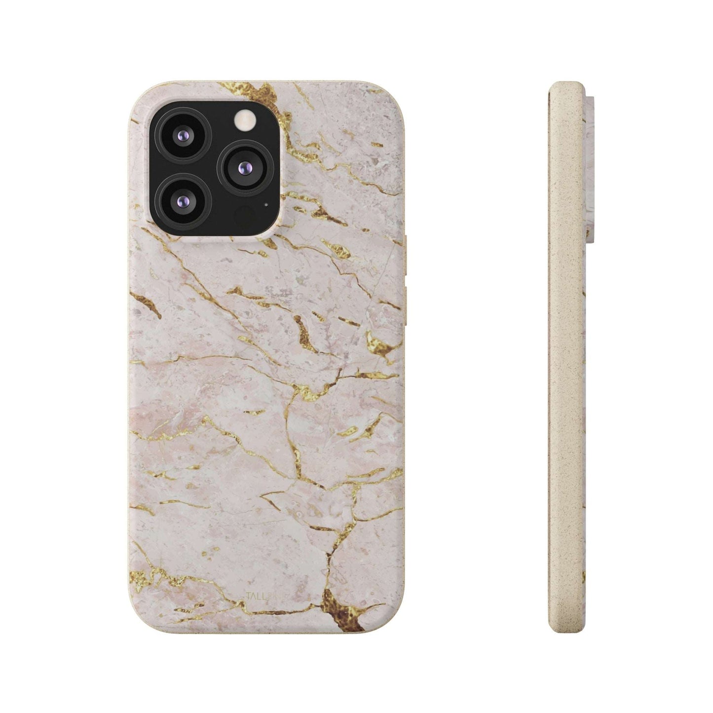 Golden Vanilla Marble - Eco Case - Tallpine Cases | Sustainable and Eco-Friendly - Abstract Marble White