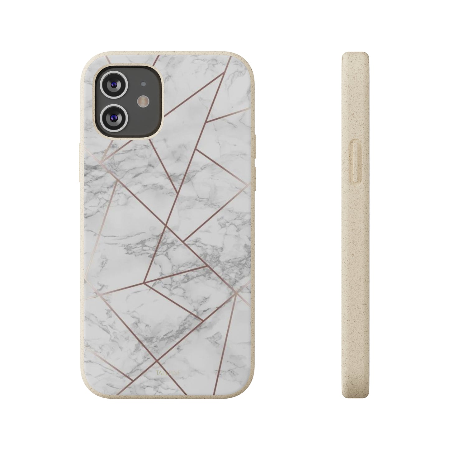 Faded Gold Marble - Eco Case iPhone 12 - Tallpine Cases | Sustainable and Eco-Friendly - Abstract Gray Marble
