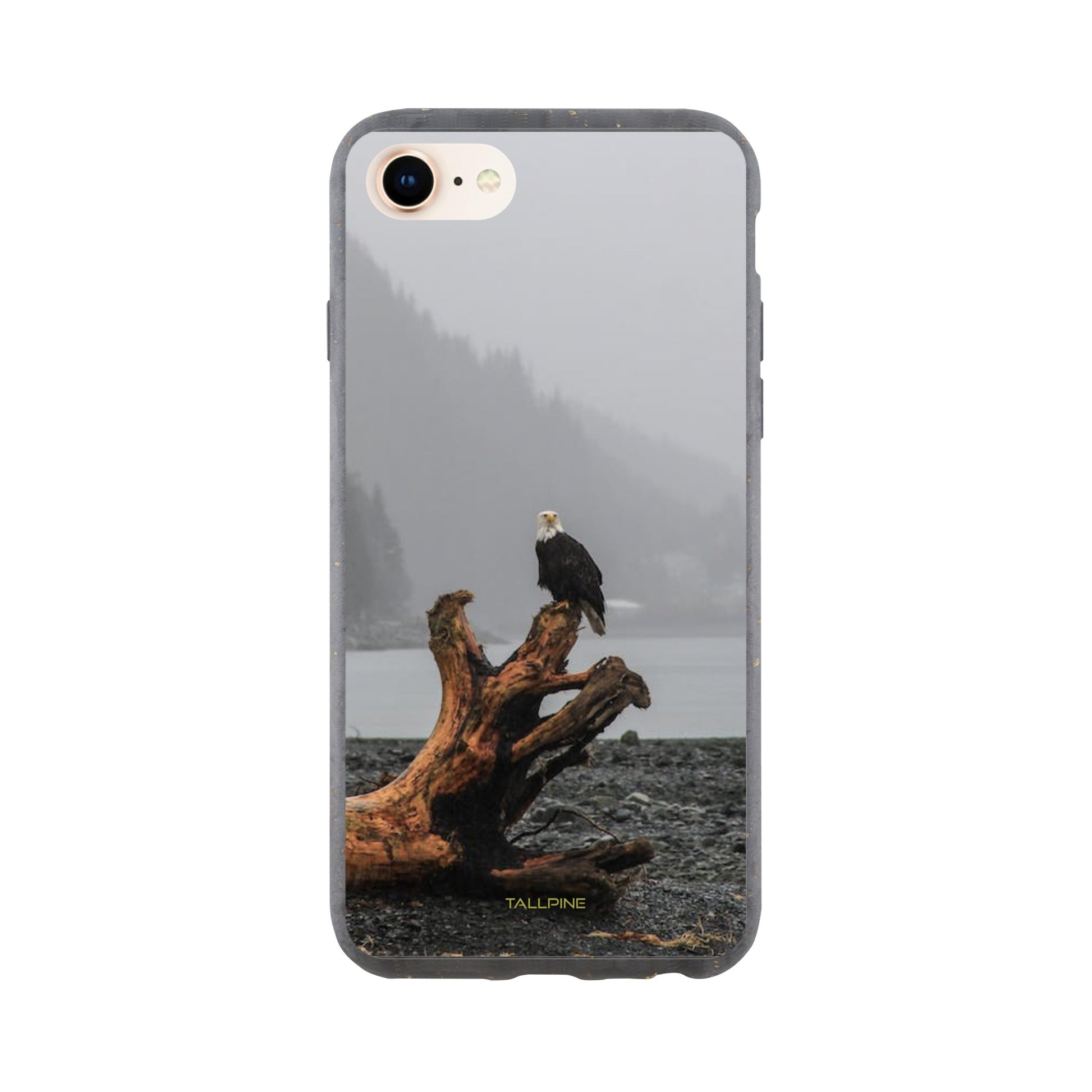 Perched Eagle - Eco Case iPhone 7 - Tallpine Cases | Sustainable and Eco-Friendly Phone Cases - Animals Birds Gray New