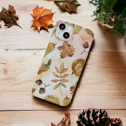 Autumn Harvest - Eco Case - Tallpine Cases | Sustainable and Eco-Friendly Phone Cases - autumn leaves nature New orange