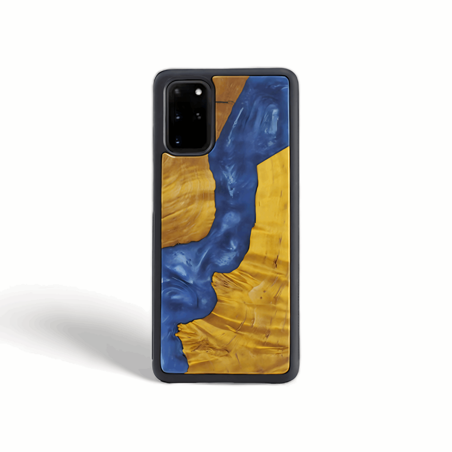 Wood and Resin Galaxy Case - Blue - Tallpine | Sustainable and Eco-Friendly Phone Cases - Blue Wood