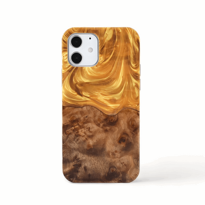 Wood and Resin iPhone Case - Amber Yellow - Tallpine | Sustainable and Eco-Friendly Phone Cases - Wood Yellow