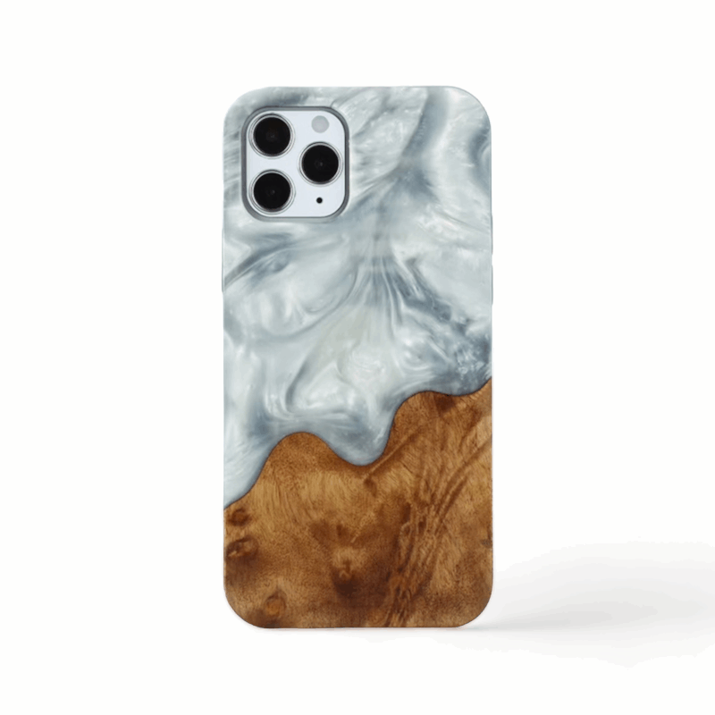 Wood and Resin iPhone Case - Pearl White - Tallpine | Sustainable and Eco-Friendly Phone Cases - Hot white Wood