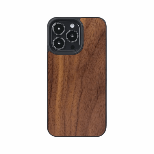 Solid Wood Shatterproof Phone Case Walnut - Tallpine | Sustainable and Eco-Friendly Phone Cases - Solid color Wood