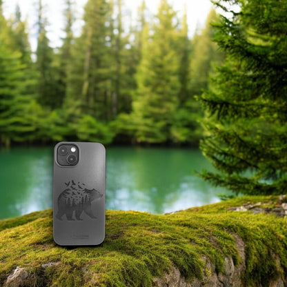 Kompostoituva iPhone-suojakuori - Musta - 3D Kaiverrettu - Otso