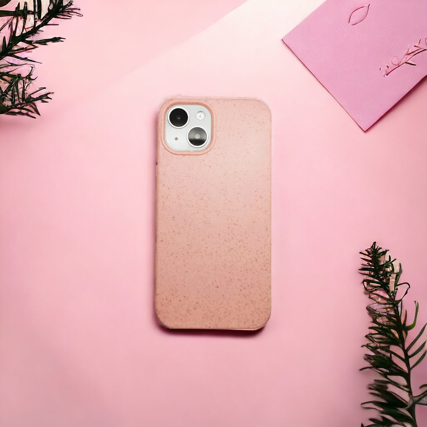 Compostable iPhone Case - Pink - Tallpine Cases | Sustainable and Eco-Friendly - Pink Solid color
