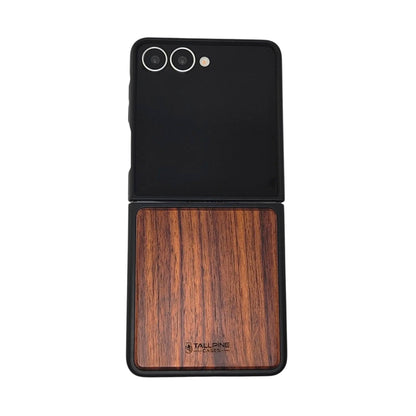 Wood Galaxy Z Flip Case - Walnut