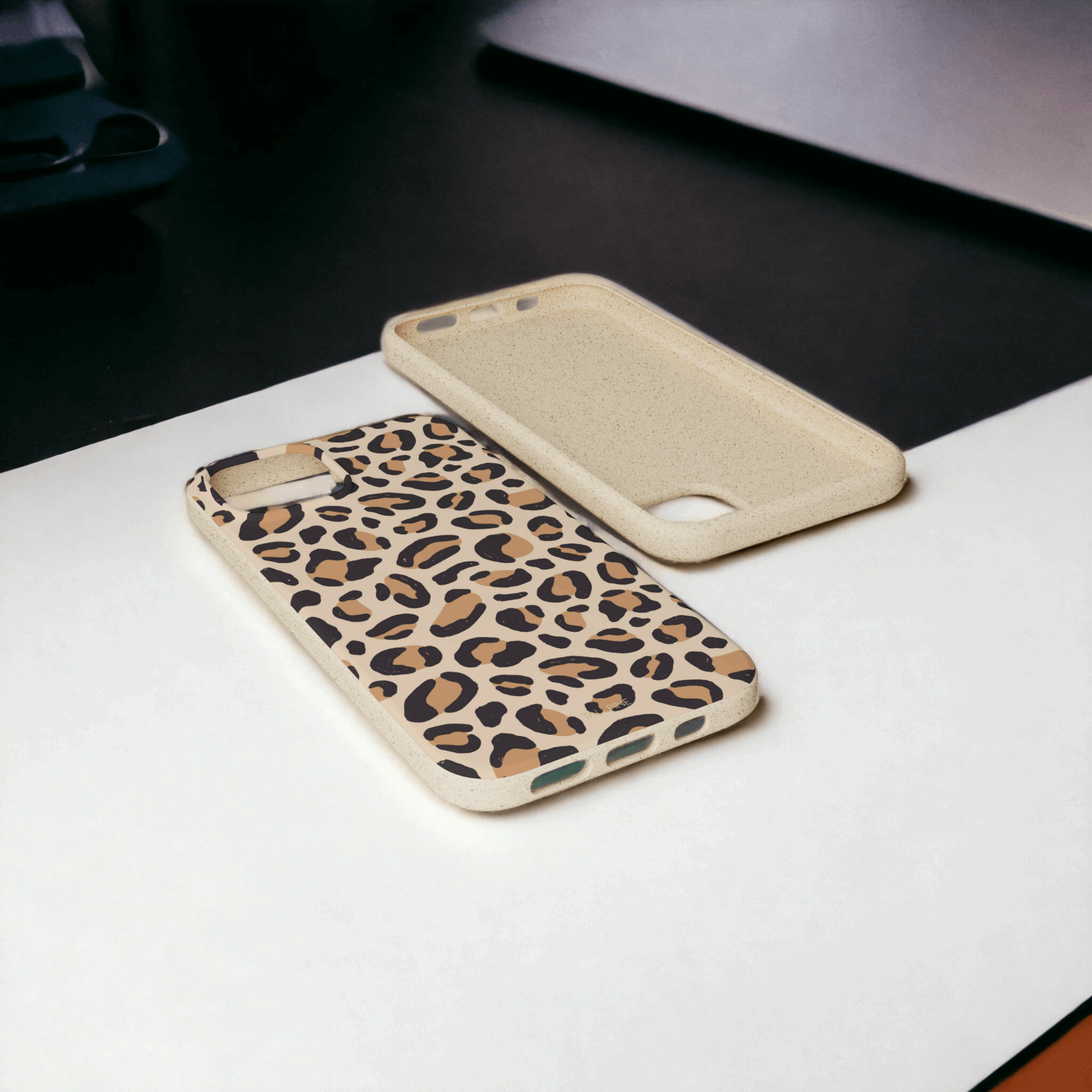 Beige Leopard - Eco Case - Tallpine | Sustainable and Eco-Friendly Phone Cases - Abstract Leopard print