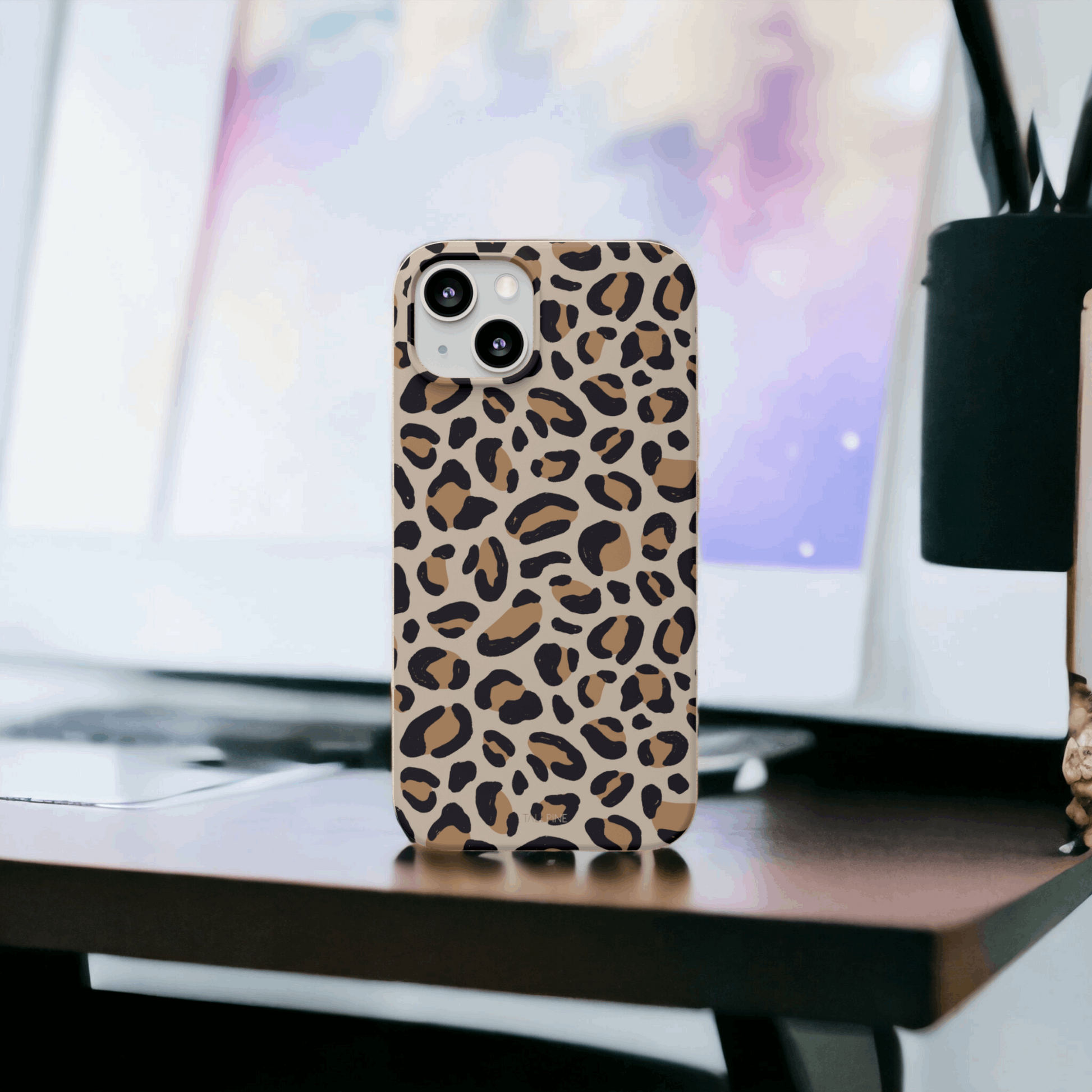 Beige Leopard - Eco Case - Tallpine | Sustainable and Eco-Friendly Phone Cases - Abstract Leopard print