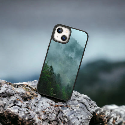 Misty Forest - Eco Case - Tallpine Cases | Sustainable and Eco-Friendly Phone Cases - Blue Forest Green Nature