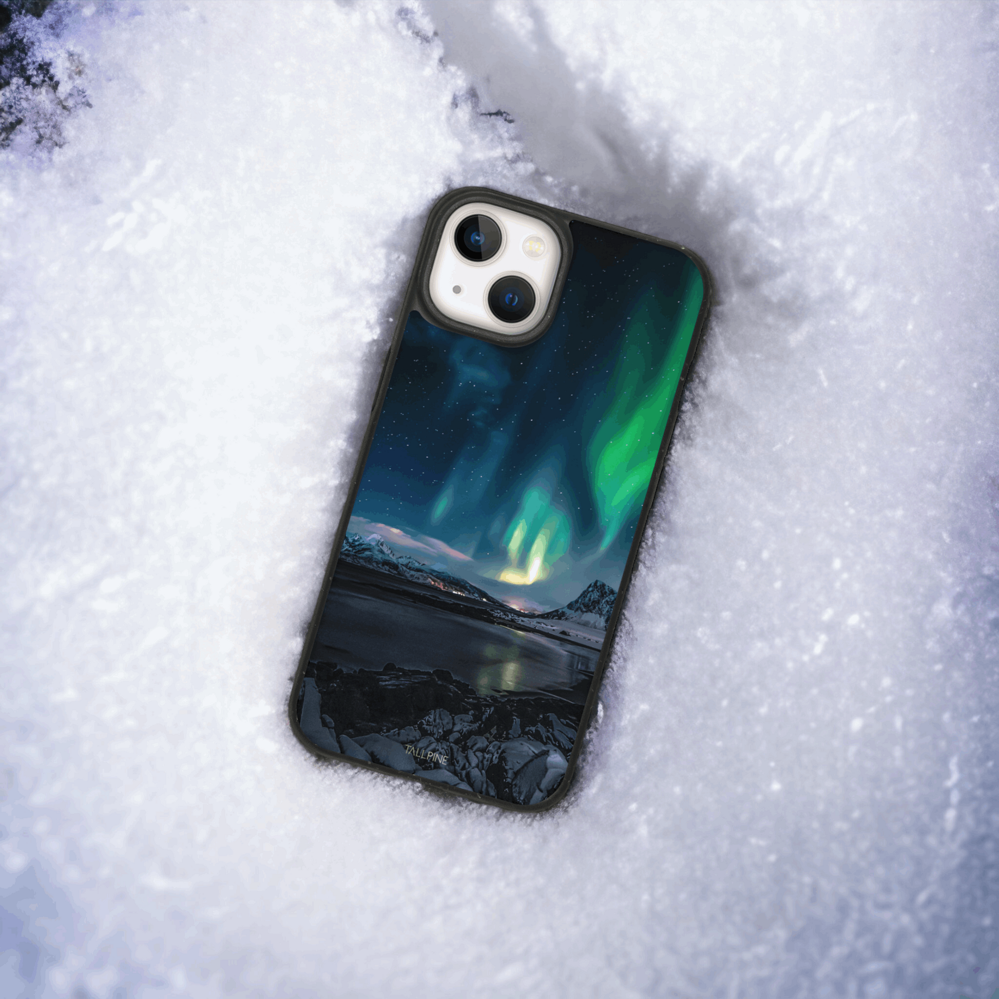 Northern Lights - Eco Case - Tallpine Cases | Sustainable and Eco-Friendly - Black Green Nature