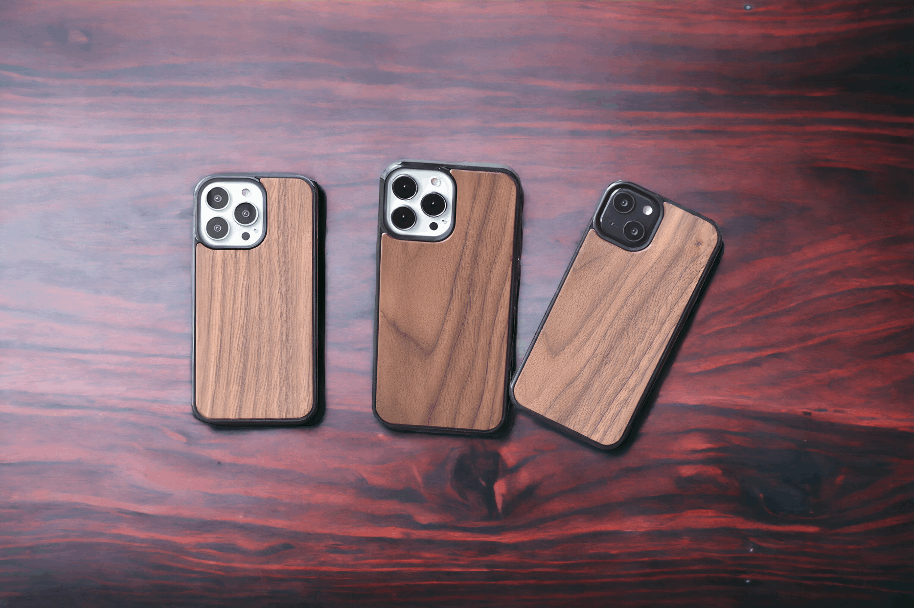 Wood iPhone Case - Walnut - Tallpine | Sustainable and Eco-Friendly Phone Cases - Solid color Wood