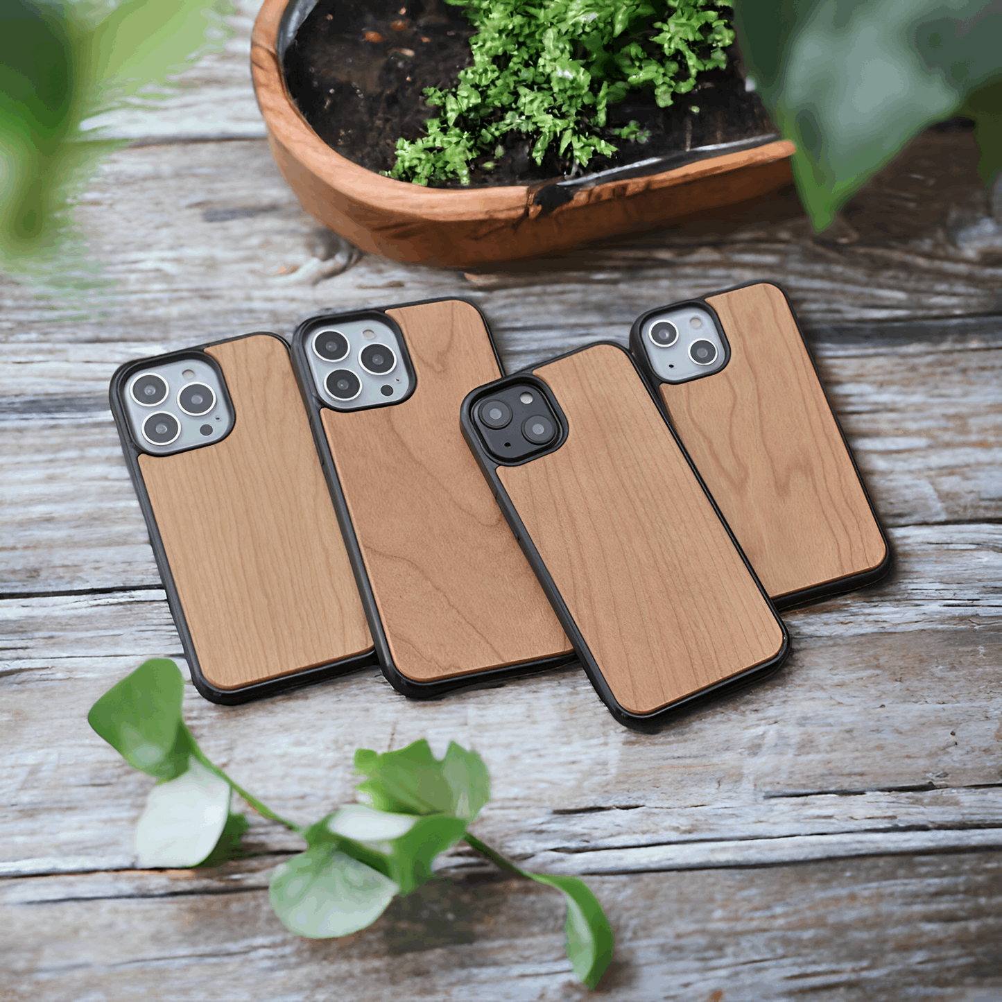 Wood iPhone Case - Cherry - Tallpine | Sustainable and Eco-Friendly Phone Cases - Solid color Wood