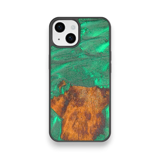 Wood and Resin iPhone Case - Emerald Green - Tallpine | Sustainable and Eco-Friendly Phone Cases - Green Wood