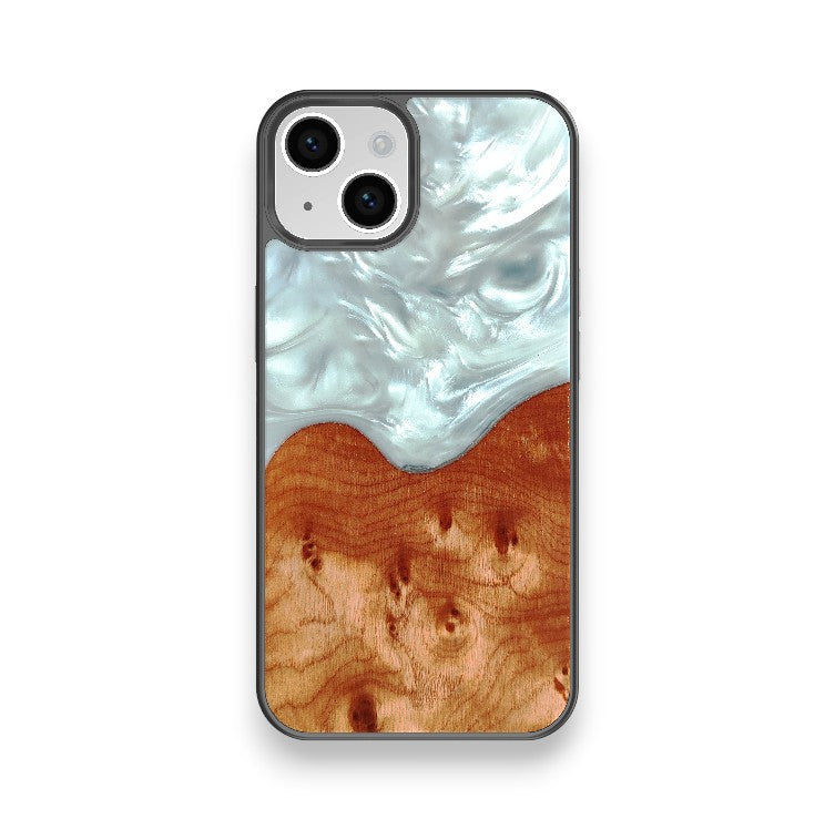 Wood and Resin iPhone Case - Pearl White - Tallpine | Sustainable and Eco-Friendly Phone Cases - pearl white Wood