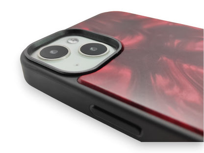 Wood and Resin iPhone Case - Ruby Red