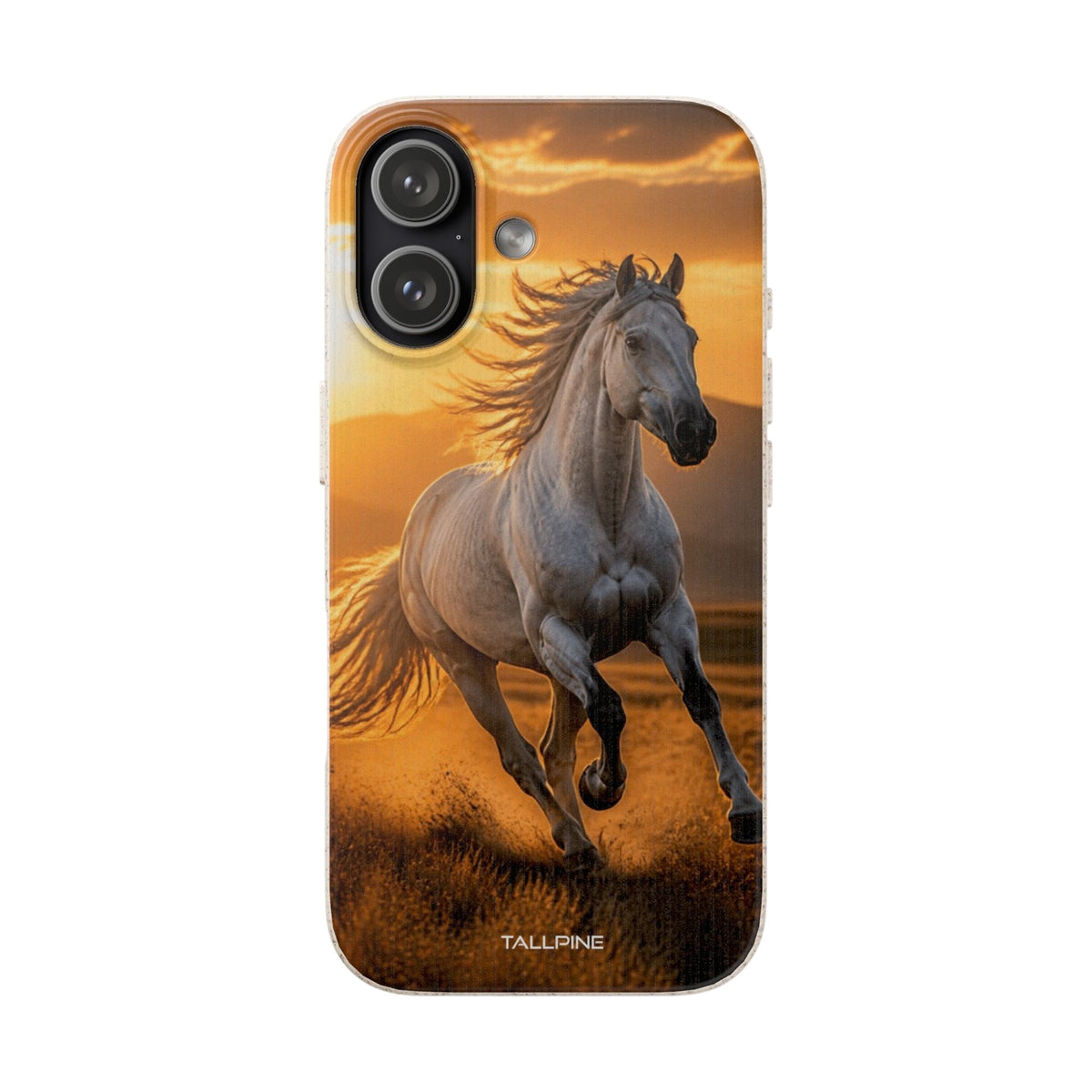 Wild Horse - Eco Case iPhone 16 Plus - Tallpine Cases | Sustainable and Eco-Friendly - Black Green Nature