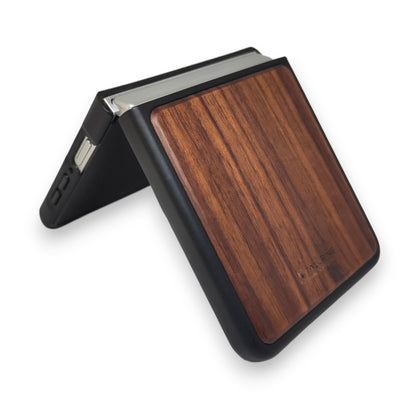 Wood Galaxy Z Flip Case - Walnut