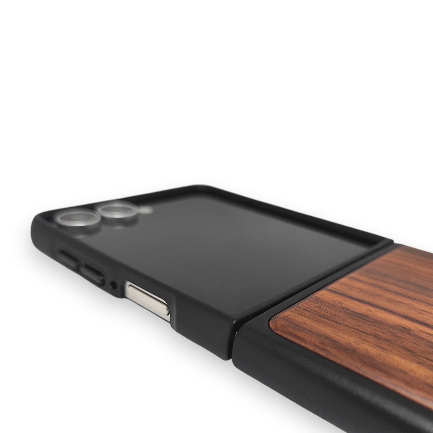 Wood Galaxy Z Flip Case - Walnut