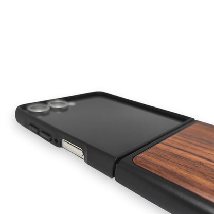 Wood Galaxy Z Flip Case - Walnut