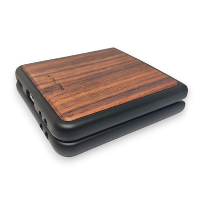 Wood Galaxy Z Flip Case - Walnut