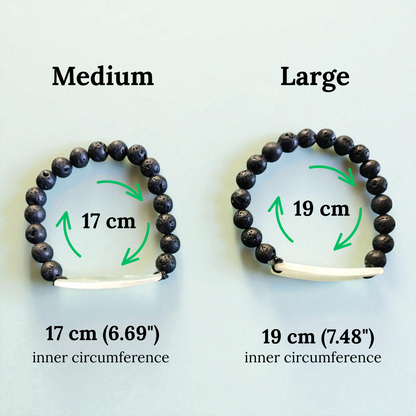Lava Stone Resin Bracelet - Pearl White