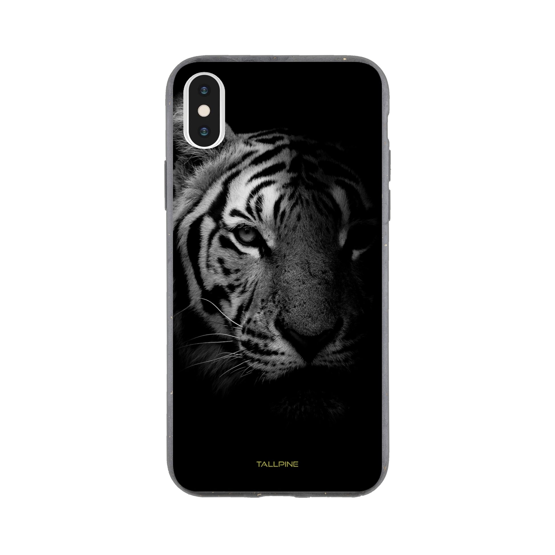 Tiger Black & White - Eco Case iPhone XS - Tallpine Cases | Sustainable and Eco-Friendly - Animals Black Tiger